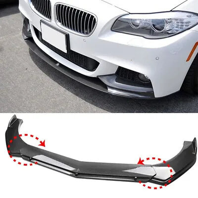 Universal For BMW Carbon Fiber Car Front Bumper Lip Spoiler Splitter Body Kit CL • $62.95