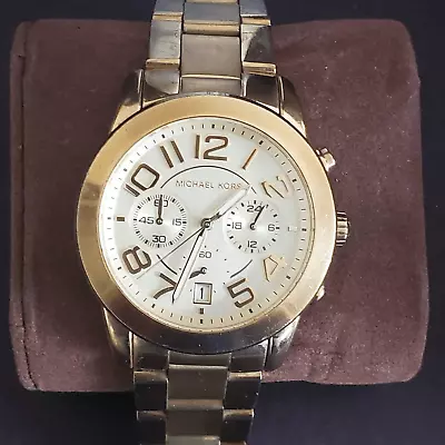 Michael Kors MK5726 42mm Mercer Goldtone Chronograph Watch • $59