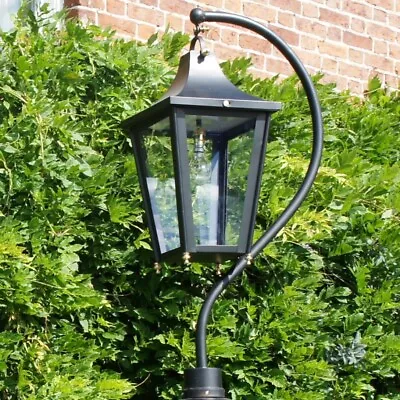 NEW 91cm Black Victorian Swan Neck Lantern Replacement Lamp Post Top • £187.50