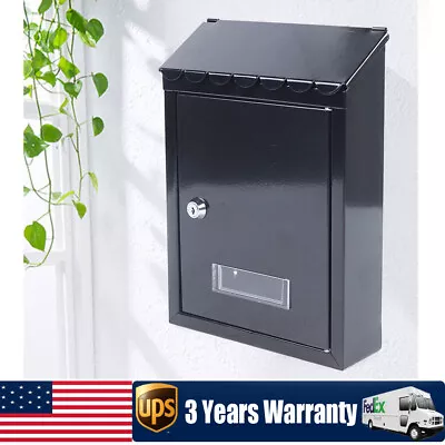 Extra Large Drop Box Wall Mounted Mailbox Outdoor Home Office Hotels Lockable • $35.15