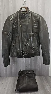 Vintage Harley Davidson-Hein Gericke Leather Motorcycle Jacket Pants Suit Men 38 • $300