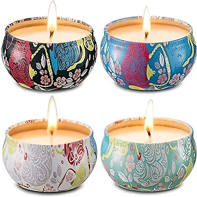 AIMASI Scented Candles Gift Set Of 4 Candles Gifts For WomenJasmineLotusLilac • £14.26