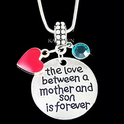 Love Between A Mother And Son Is Forever Necklace Mom Boys Going To College Gift • $44