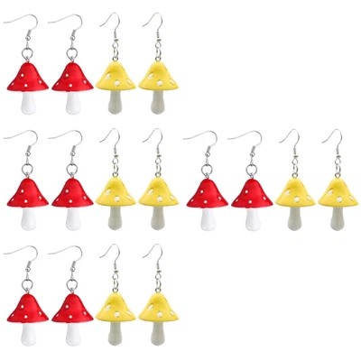 $13.24 • Buy 8 Pairs Earrings Mushroom Stud Earrings Dangle Earrings