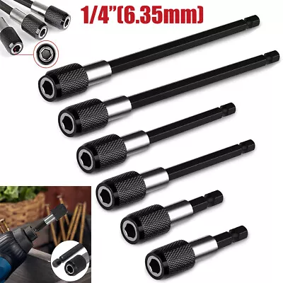 6 Pcs 1/4 Inch Hex Shank Magnetic Quick Release Drill Extension Rod Set 60-150mm • $10.79