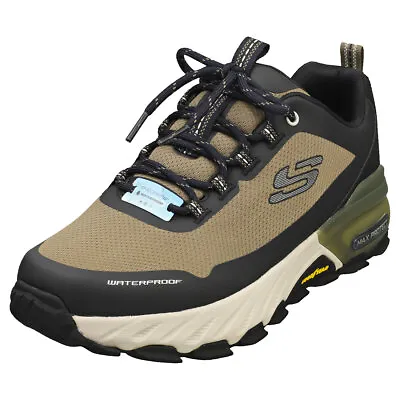 Skechers Max Protect Waterproof Mens Olive Black Fashion Trainers • £68.49