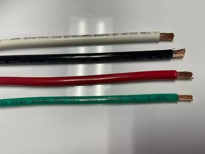 35' Ea Thhn Thwn 6 Awg Gauge Black White Red Copper Wire + 35' 8 Awg Green • $159.94