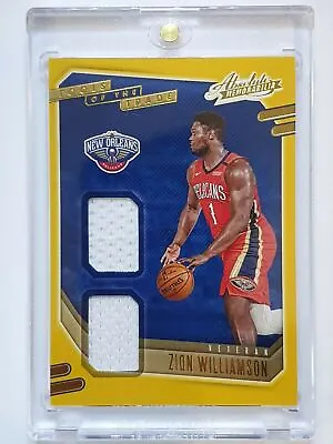 $215 • Buy 2020 Absolute Zion Williamson DUAL PATCH Game Worn Jersey - Ready To Grade