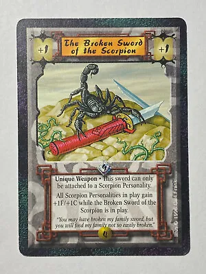 The Broken Sword Of The Scorpion-legend Of The Five Rings(l5r)-shadowlands-1996 • $5