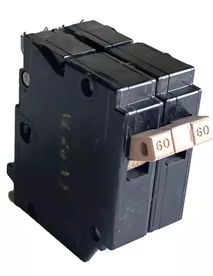 Cutler Hammer CH260 60 Amp 2P Circuit Breaker CH HALF 1/2 NOTCH Metal Foot FLAW! • $17.50