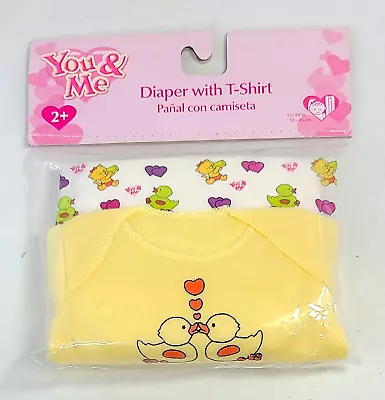 You & Me Baby Doll Diaper With T-Shirt Set By Toys R Us Fits 15-18  Dolls NEW • $19.93