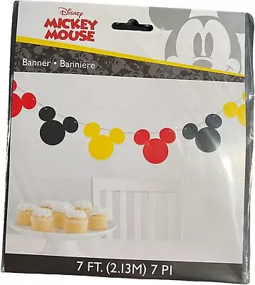 Disney Multicolor Mickey Mouse Garland Banner Party Supplies 7 Feet • $4.99