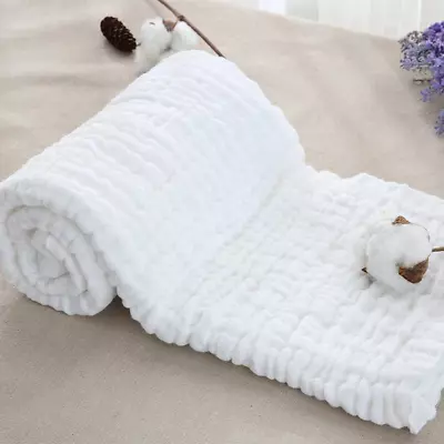 100% Bamboo Cotton White Soft Muslin Swaddle Blanket 6 Layer Baby Towel • £21.84