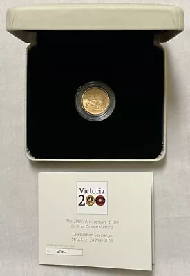 2019 Uk Gold Celebration Sovereign 200th Ann Birth Of Queen Victoria Bu W/ Ogp • $850