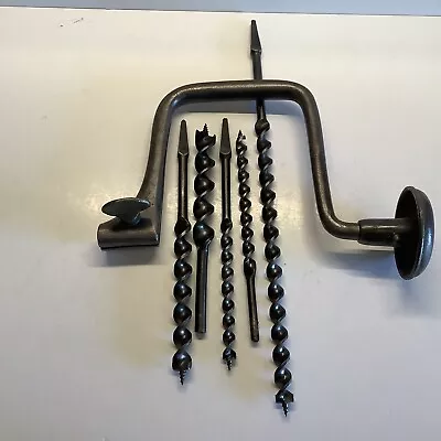 Vintage Mathieson Brace 10 Auger Drill Brace Pluss 5 Mathieson Clean Auger Bits • $55