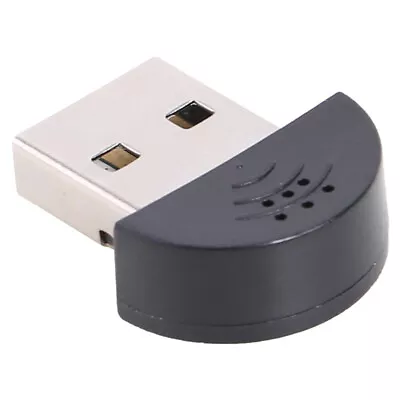 Mini USB Microphone MIC Audio Adapter Direct Connect For PC (Black) • $6.74