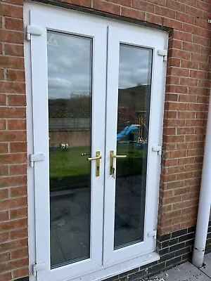 Used Upvc Double Glazed French Doors 1200w X2100h • £84