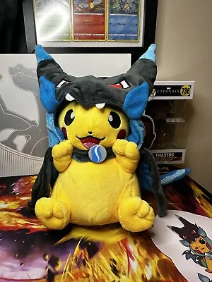 Cosplay Pokemon Plush Mega Shiny Charizard X Pikachu Cloak Soft Toy 22cm • £21.99