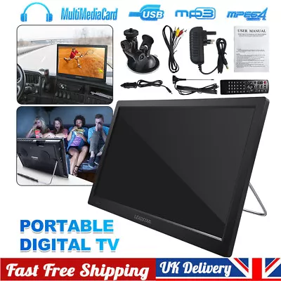 13.3 Inch Portable 1080P HD TV Freeview HDMI Digital Television Player 12 VOLT • £88.34