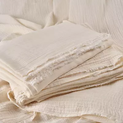 Organic Cotton Double Gauze Muslin Fabric For Dressmaking And Baby Clothes - • $14