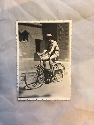 $15.18 • Buy Antique Genuine WW2 Photograph ,  THE SUDAN KHARTOUM Soldier On Bicycle