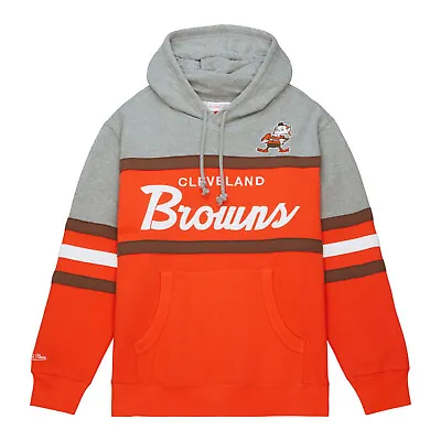 NWT Men's Cleveland Browns Mitchell & Ness Head Coach Pullover Hoodie $110 • $72.25