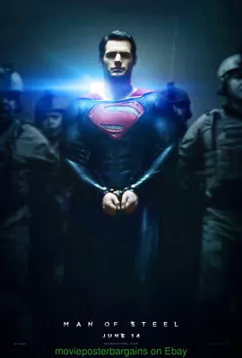 MAN OF STEEL MOVIE POSTER DS 27x40 Hand Cuffs Advance + SPIDER-MAN 3 Adv. BONUS! • $9.99