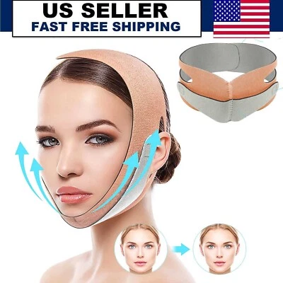 $5.50 • Buy Face V-Line Slim Slimming Strap Lift Up Mask V Belt Chin Anti-Aging Band Cheek