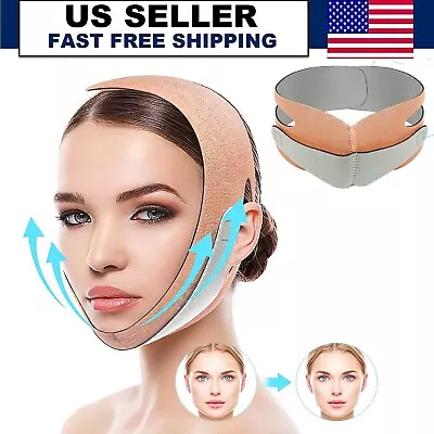 Face V-Line Slim Slimming Strap Lift Up Mask V Belt Chin Anti-Aging Band Cheek • $7.99