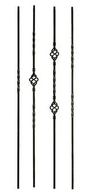 Iron Balusters Stair Parts Iron Spindles Twists Baskets And Scrolls Flat Black • $0.99