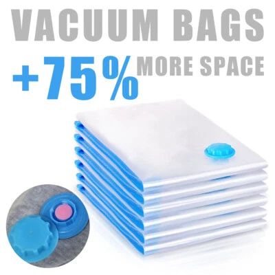 $14.73 • Buy 5pcs Storage Bags Strong Vacuum Space Saving  Space Saver Seal Vaccum Vacum Bag