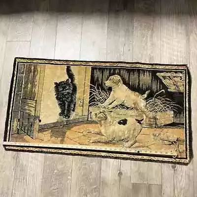 VTG Italian Dog And Cat Tapestry • $30