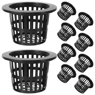  10Pcs Plastic Net Cups Hydroponic Planting Mesh Pots Small Planting Baskets • $16.58
