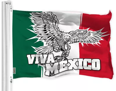 G128 Mexico Mexican Viva Mexico Flag 3x5 Ft Printed 150D Polyester • $12.99