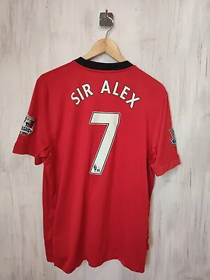 Manchester United 2009 2010 Home Sz L Nike Soccer Kit Shirt Jersey Alex Ferguson • $69.95