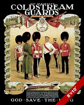 Coldstream Guards British Soldier Painting Military Poster Art Real Canvas Print • $14.99