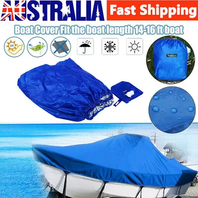 $43.88 • Buy Waterproof Heavy Duty Trailerable Boat Cover Fishing V-Hull Tri-Hull Runabout