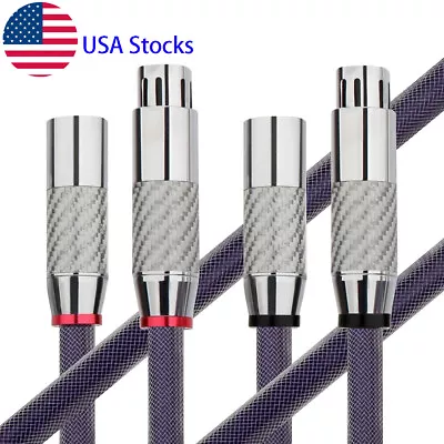 OCC Balanced HiFi XLR Microphone Cable Carbon Fiber Audio Interconnect RCA Cord • $40.85