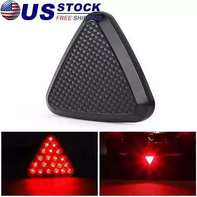 Car Triangle Universal Red LED Rear Stop Bumper Tail 3rd Brake Flash Light Lamp • $12.98