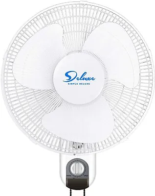 Simple Deluxe 16 Inch Digital Household Wall Mount Fans Adjustable Tilt 90° • $49.99