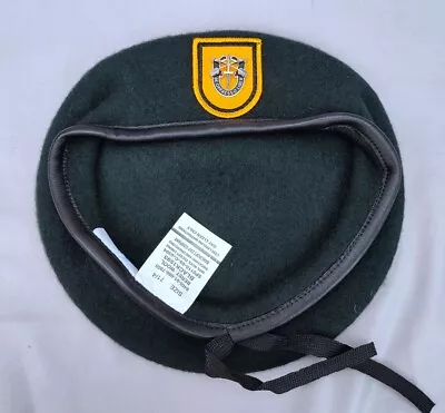 Us Army 1th Special Forces Group Blackish Green Beret Insignia Military Cap • $19.99