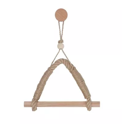  Toilet Roll Holder Hanging Tissue Nautical Towel Ring Rope Wooden Paper • £14.40