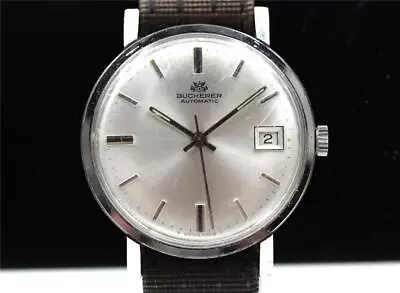 Vintage Bucherer 25 Jewel Automatic 6685 Stainless Wristwatch In Original Box • $249.99