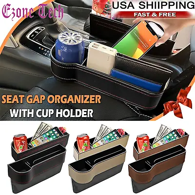Car Seat Gap Filler Leather Multifunctional Accessories With Storage Organizer • $14.63