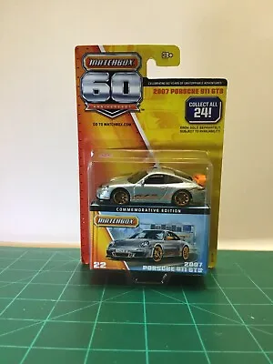 Rare New.  Matchbox 60th Anniversary 2007 Porsche 911 GT3 1:64 Diecast #22 Of 24 • $20