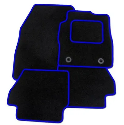 VAUXHALL CORSA C 01-07 -Tailored Fitted Carpet Car Floor BLACK MATS BLUE EDGING  • $18.46