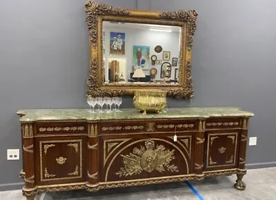 Vintage Buffet Sideboard In French Antique Style W/ Marble Top • $3588