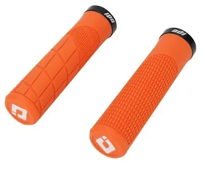 ODI Mountain Bike And BMX HANDLE BAR GRIPS Lock On Lock Anti-Skid Rubber Orange • £8.99