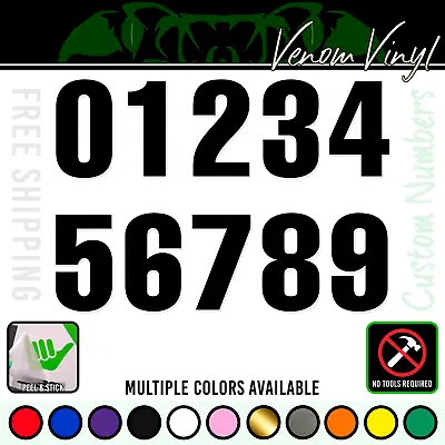 Racing Numbers Custom Vinyl Decal Sticker Car Truck Plate BMX Dirt Bike 062 • $7.99