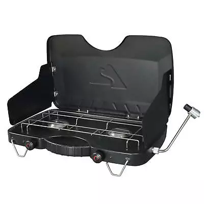 2 Burner Propane Gas Camping Stove GCT2208W Black • $37.97